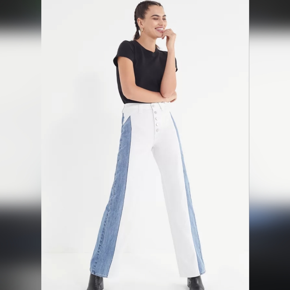 Two-Tone '90s Boyfriend Jeans size 26